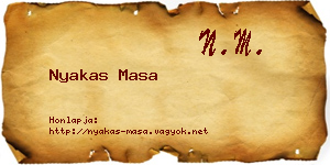 Nyakas Masa névjegykártya